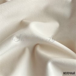 Бархатная ткань цвет Молочный - фото 11051