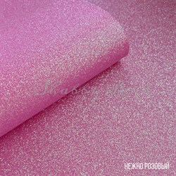 Кожзам Глиттер нежно розовый - фото 11087