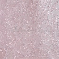 Переплетный кожзам Розы перфорация, цвет перламутровый розовый - фото 11145