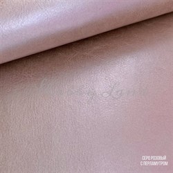 Кожзам переплетный глянцевый, Nebraska, Италия, цвет серо-розовый с перламутром, арт. 5055 - фото 11162