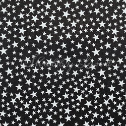 Кожзам №16 Белые звезды на черном - фото 11165