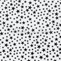 Кожзам №16 Черные звезды на белом - фото 11166