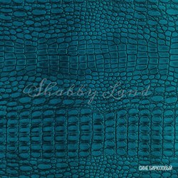 Переплетный кожзам рисунок Крокодил сине-бирюзовый арт.KK203 - фото 11193