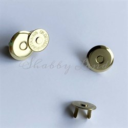 Кнопка магнитная, гладкая, золото арт.KM5760 - фото 11339