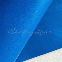 Кожзам стрейч на байке, цвет синий - фото 11678