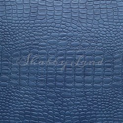 Переплетный кожзам, рисунок Крокодил, синий - фото 11751