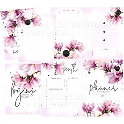 Блок страниц "Фиолетовые цветы" 100 листов, формат А5 - фото 12426
