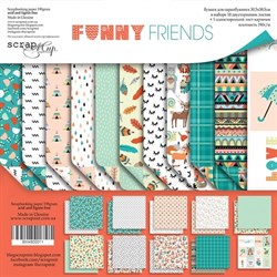 Набор двусторонней бумаги для скрапбукинга Funny Friends , арт. SM4800011 - фото 5712