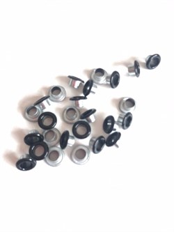 Люверсы с кольцами черные, 10 шт - фото 5801