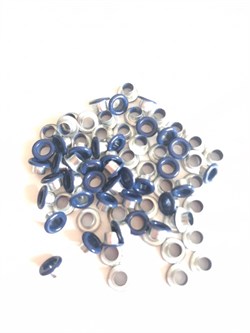 Люверсы с кольцами темно синие, 10 шт - фото 5805