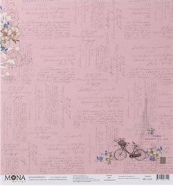 Односторонняя бумага Свидание в Париже, коллекция Цветочные сны, арт. MD73102 - фото 6841