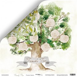 Бумага двусторонняя Родовое дерево, коллекция Family Tree, арт. SM5600001 - фото 6927