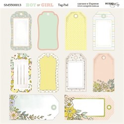 Бумага для скрапбукинга двусторонняя Tag-Pad, коллекция Boy or Girl, арт. SM5500013 SM5500013 - фото 6947