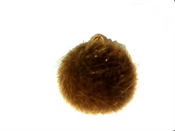 Подвеска Пушистый шар, цвет светло-коричневый, арт. IZH00561 - фото 7653