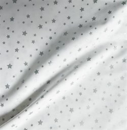 Ткань с напылением Серебряные звезды, арт. RAN013 - фото 8183
