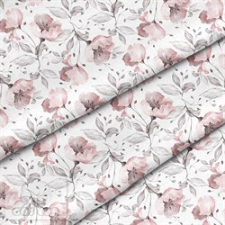 Ткань для рукоделия Акварельные цветы на белом, арт. 5863 - фото 8212