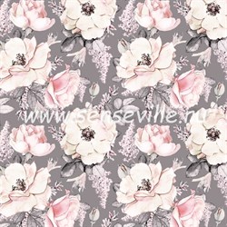 Ткань для рукоделия Цветы на сером, арт. 5305 - фото 8244