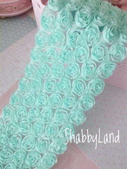 Лента с шифоновыми розами, 10 см, арт.LSHR100 LSHR100