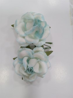 Набор цветов Розы коттеджные, с белым, 4,5 см, 2 шт - фото 9714