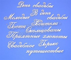 Чипборд надписи "Свадебное 4"часть2,арт.ARTCHB002162 - фото 9937