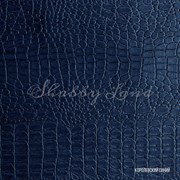 Переплетный кожзам рисунок Крокодил королевский синий,арт.5051