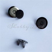 Кнопка магнитная, гладкая, черный никель арт.KM5759