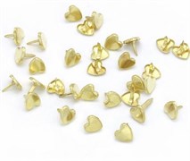 Брадсы для скрапбукинга, Сердце, цвет золото, арт. izh00167