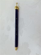 Ручка гелевая с короной, цвет черный, арт. Izh00028