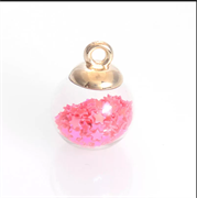 Подвеска прозрачный шар с пайетками, цвет розовый, арт. izh000539