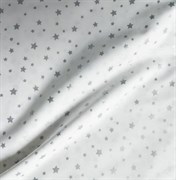 Ткань с напылением Серебряные звезды, арт. RAN013