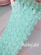 Лента с шифоновыми розами, 10 см, арт.LSHR100