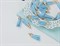 Декоративная кисточка из искусственной замши, голубой с золотом, арт. 105502 - фото 7501