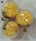Подвеска прозрачный шар с пайетками, цвет желтый, арт. izh00053 - фото 7593