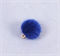 Подвеска Пушистый шар, цвет синий, арт. IZH00535 - фото 7636