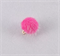 Подвеска Пушистый шар, цвет ярко-розовый, арт. IZH00536 - фото 7637