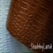 Кожзам №14 Рептилия глянец коричневый с перламутром - фото 7765