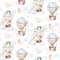 Ткань для рукоделия Зверята на воздушных шарах, арт. 5300 - фото 8239